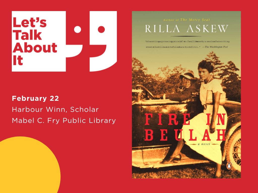 Fire in Beulah, February 22, Harbour Winn scholar, Mabel C. Fry Public library