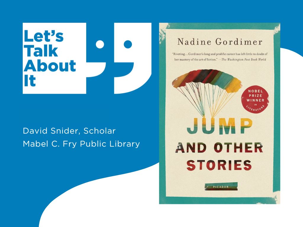 Let's Talk About it at Mabel C. Fry Public Library on March 30th at 10:30 am
